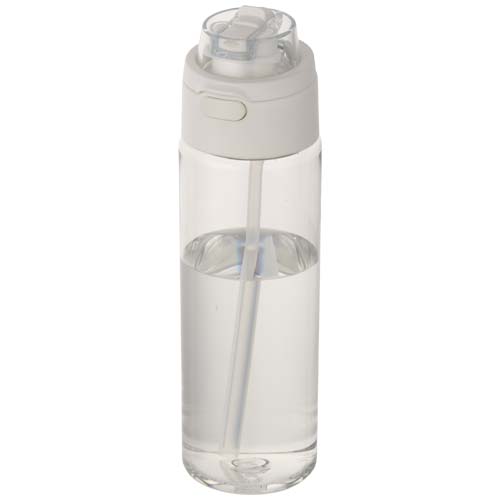 Theron 700 ml vattenflaska i återvunnen plast från RCS med lock med dubbla funktioner och utfällbart sugrör