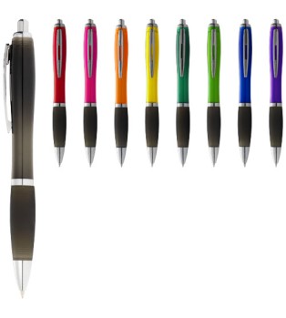 Nash kulspetspenna med färgad pennkropp och svart grepp