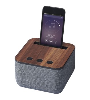 Shae Bluetooth®-högtalare med tyg och trä