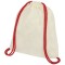 Oregon 100 g/m² ryggsäck i bomull med dragsko och färgade snören 5L