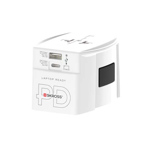 SKROSS® MUV AC65PD världsadapter med USB-C-kabel 