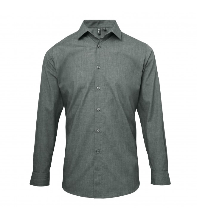 Barskjorta med Rullärmar i Poplin Stil